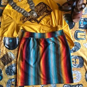 Serape mini Skirt
